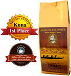 GOLD 100% Pure Kona Coffee Medium-Dark Roast from Aloha Island Coffee