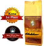 PLATINUM Light Roast 100% Pure Kona Coffee from Aloha Island Coffee